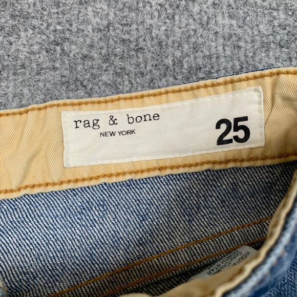 Rag & Bone Jeans Womens 25 Denim Rosa Mid Rise Boyfriend Distressed Button Fly - Picture 5 of 10